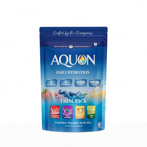 AQUON Daily Hydration Electrolyte Drink Mix Powder Trial Pack (4 Flavours)